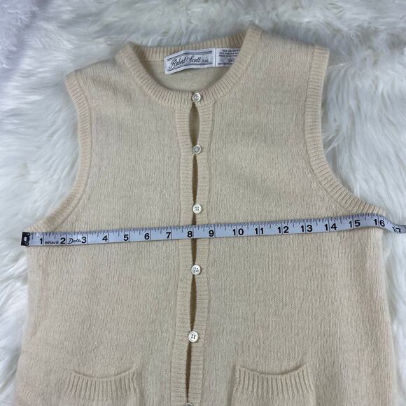 🔥VTG Robert Scott Lambswool Angora Y2K Classic Preppy Academia Grandmacore Vest - Picture 11 of 12